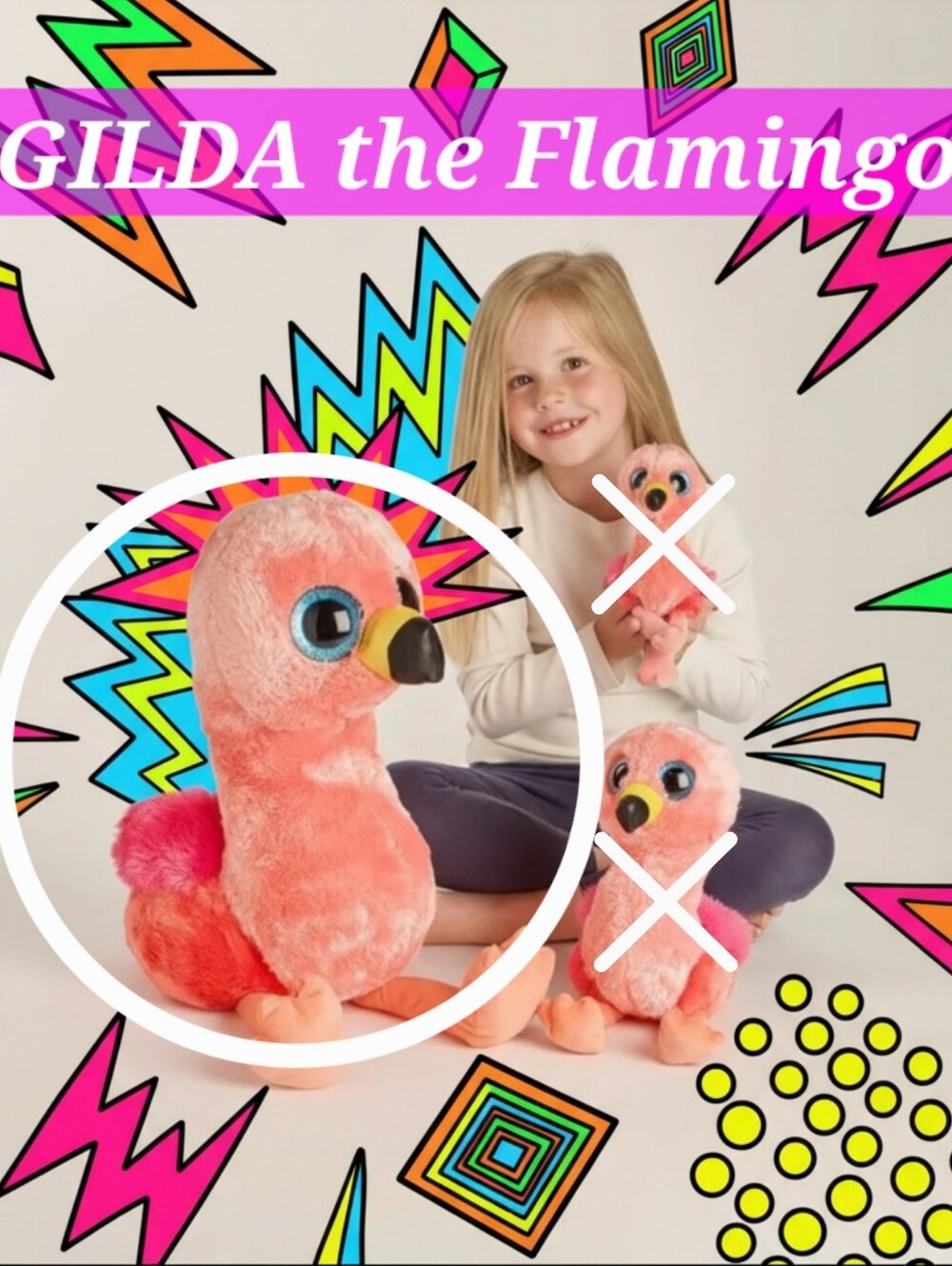 ​Ty Beanie Boos Large Gilda The Flamingo Plush 16" Extra Large Cuddle Buddy 🦩💖